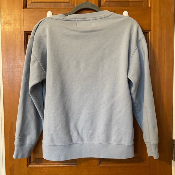Calvin Klein Jeans Sky Blue Sweatshirt with Metallic Logo - Picture 6 of 6